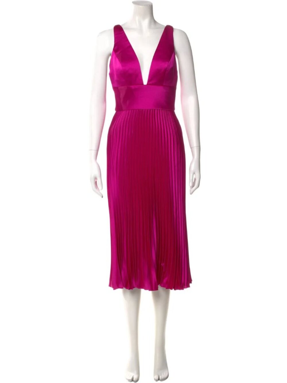 V-Neck Midi Length Dress